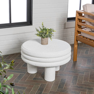 Rashida 13.5" Contemporary Minimalist Curvy Low Accent Table - JONATHAN Y